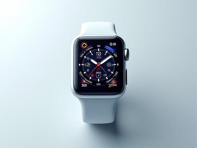 Smartwatch con schermo a colori che mostra dati di attività fisica e battito cardiaco